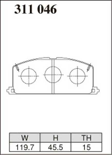 ディクセル Zタイプ フロント左右セット ブレーキパッド ビスタ SV20/SV22/CV20 311046 DIXCEL ブレーキパット_画像3