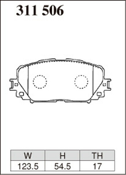 ディクセル ESタイプ フロント左右セット ブレーキパッド カローラフィールダー NZE161G/NZE164G/ZRE162G 311506 DIXCEL ブレーキパット_画像3