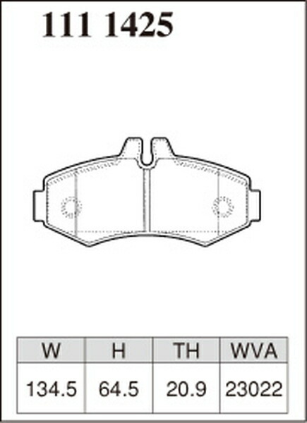 ディクセル Mタイプ フロント左右セット ブレーキパッド W638 638230/638234/638244/638280/638294 1111425 DIXCEL ブレーキパット_画像3
