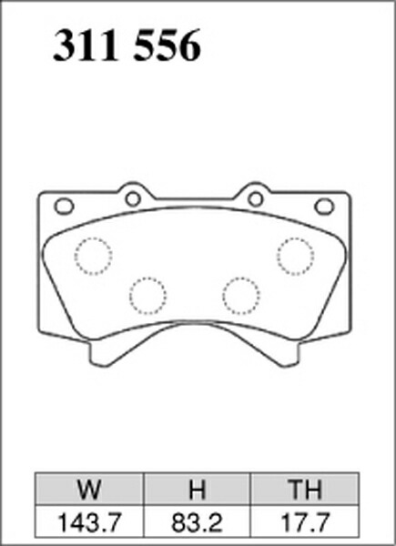 ディクセル Zタイプ フロント左右セット ブレーキパッド LX570 URJ201W 311556 DIXCEL ブレーキパット_画像3