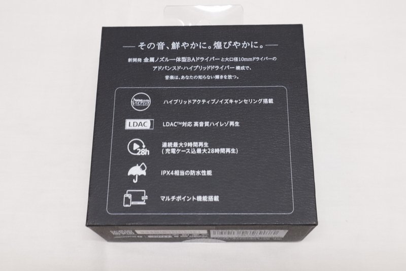 ★【AVIOT】トゥルーワイヤレスイヤホン TE-J1/Black/Hi-Res AUDIO WIRELESS/LDAC 未開封品 /ab4198_画像2