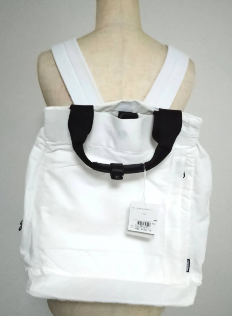  unused tag attaching Plantation side fastener rucksack rucksack light weight nylon white × black 