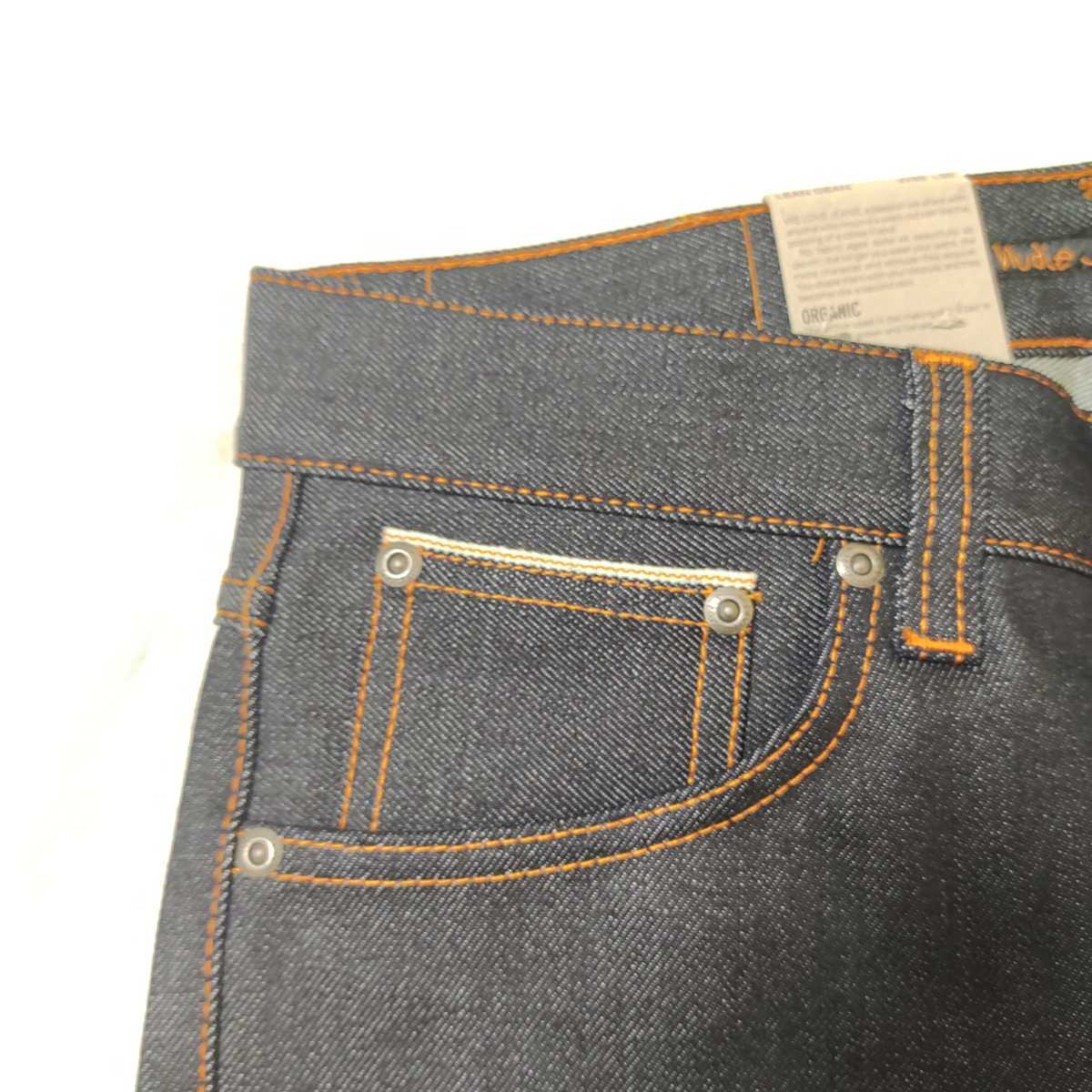 新品 nudie jeans THIN FINN DRY ORANGE SELVAGE W30 L30 ヌーディージーンズ シンフィン セルビッジ  セルビッチ nudiejeans