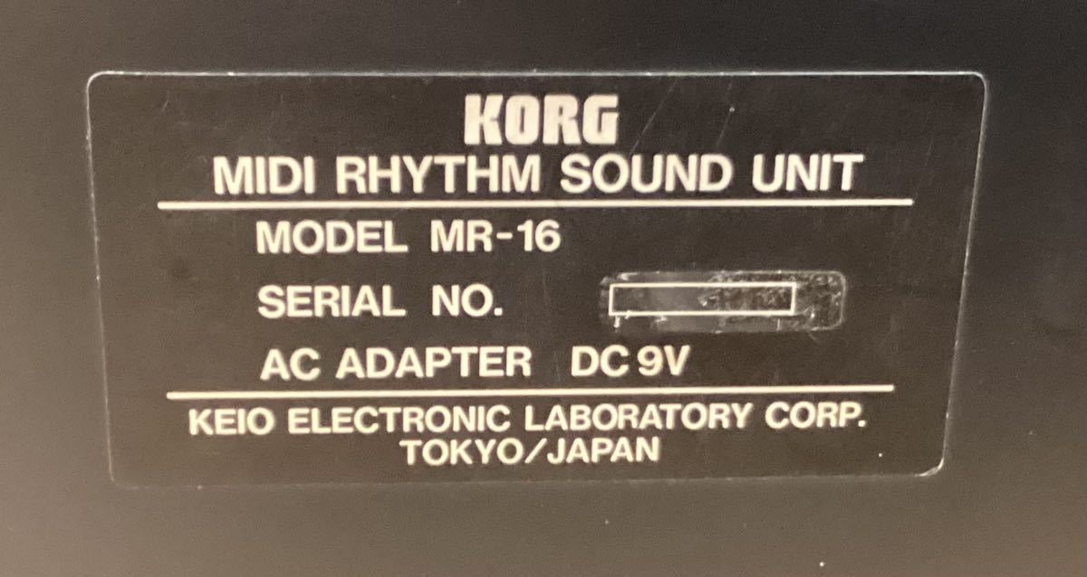 KORG コルグ MR-16 MIDIリズムサウンドユニット【※破損有り・未チェック・ジャンク品・保証なし】_画像8