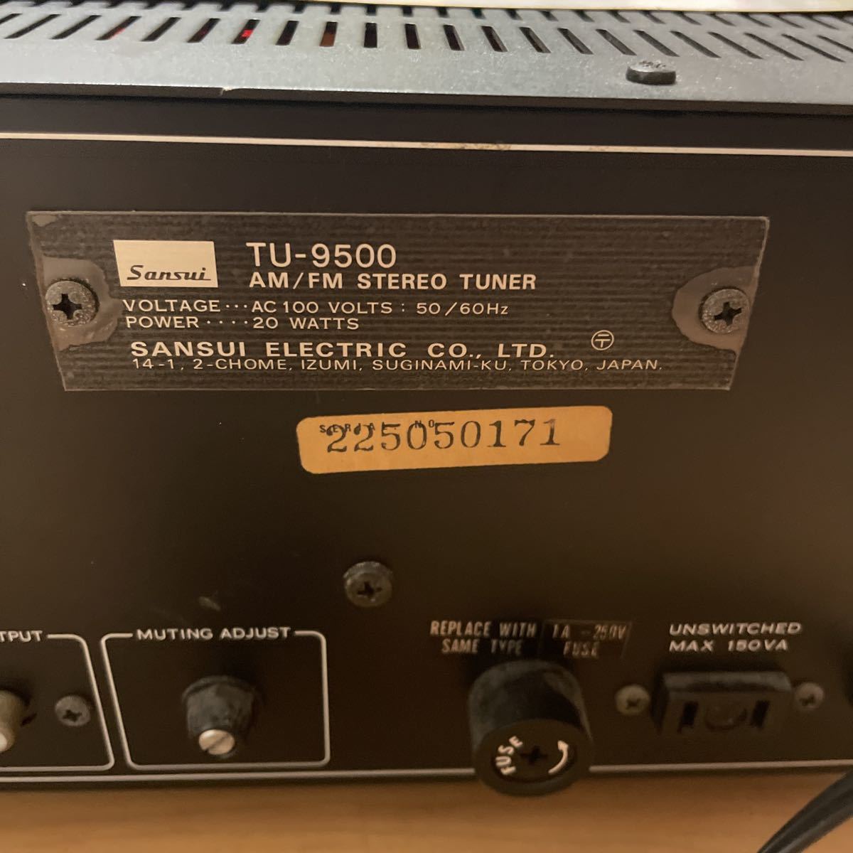 中古】SANSUI サンスイ TU-9500 チューナー 昭和レトロ | JChere雅虎