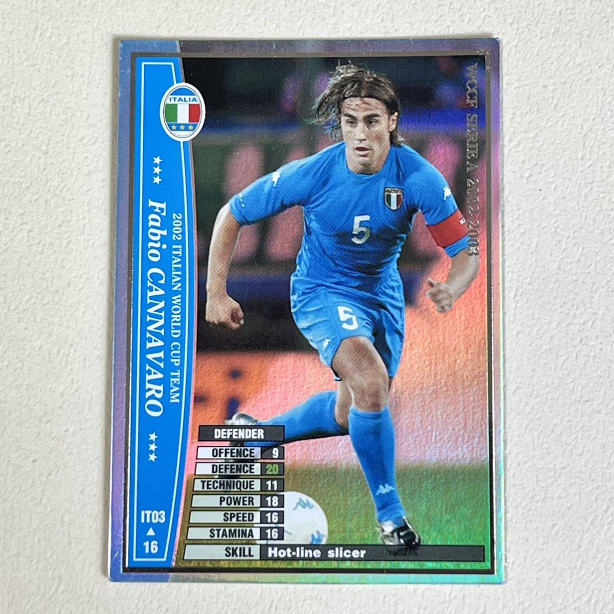 ♪♪WCCF 02-03 IT ファビオ・カンナヴァロ Fabio Cannavaro Internazionale ♪三点落札で普通郵便送料無料♪_画像1