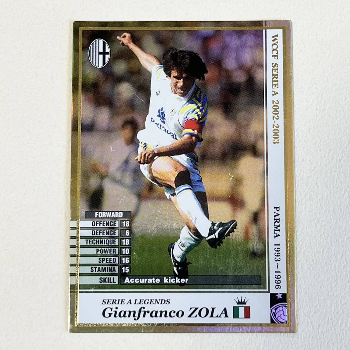 ♪♪WCCF 02-03 LE ジャンフランコ・ゾラ Gianfranco Zola Parma ♪三点落札で普通郵便送料無料♪_画像1