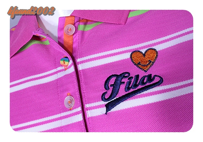 FILA GOLF　フィラ　ゴルフウェア　フィラゴルフ　半袖　シャツ　Mサイズ！　ボーダー柄_画像3