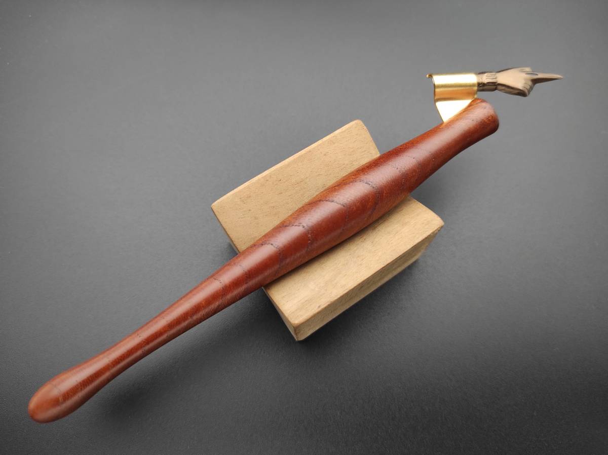 【FongLai Woodworks】銘木つけペン【千年ケヤキ】Oblique Pen Holder_画像10