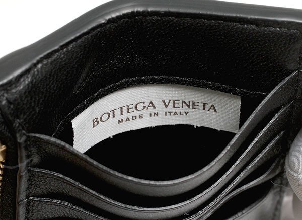 美品!!BOTTEGA VENETA/ボッテガヴェネタ イントレチャート ファスナー付きカードケース (コインケース/小銭入れ) ブラック_画像7