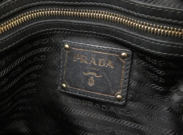 PRADA/プラダ 2WAYバッグ ハンドバッグ BR4281 ソフトレザー ブラック ファスナー バッグタグ 肩掛けバッグ ウィメンズ_画像10