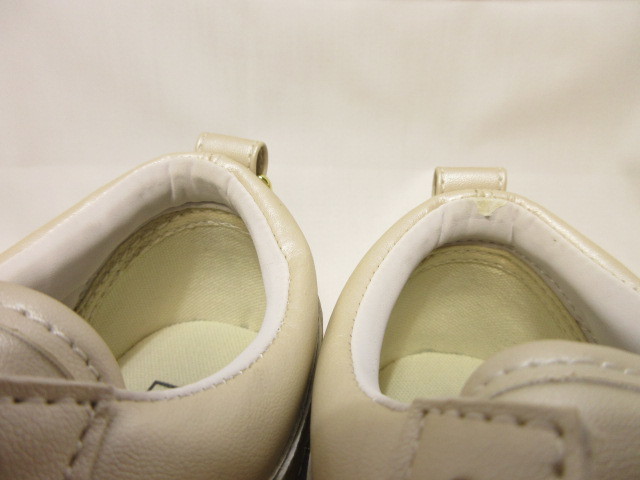 VANS OLD SKOOL 25cm BEIGE WHITE V36CF SHY バンズ オールドスクール シャイニーベージュ ホワイト ゴールド 金具 ヴァンズ_画像5