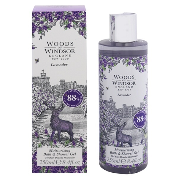  Woods ob wing The - lavender mo chair tea Rising bus & shower gel 250ml LAVENDER MOISTURISING BATH & SHOWER GEL unused 
