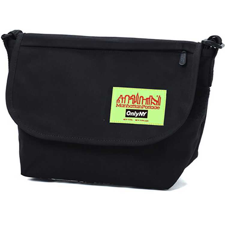  casual messenger bag JR S ONLY NYC YELLOW Label [ color : black ] [ size :W34×H21×D14cm] #MP1605JRLVLONLYNYC-1000