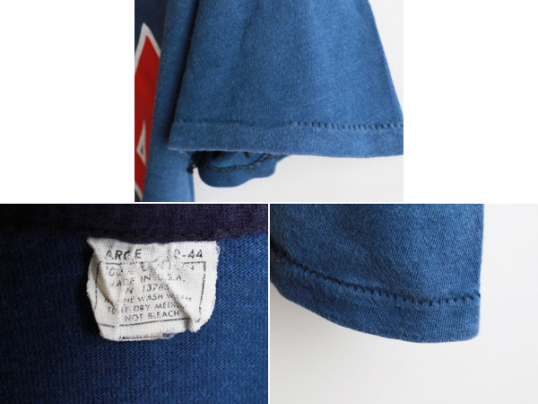 70s USA製 ビンテージ■Union Underwear Company フルーツオブザルーム USA ビッグ プリント 半袖 Tシャツ( 小さめ L S M 程) 70年代 古着_画像3