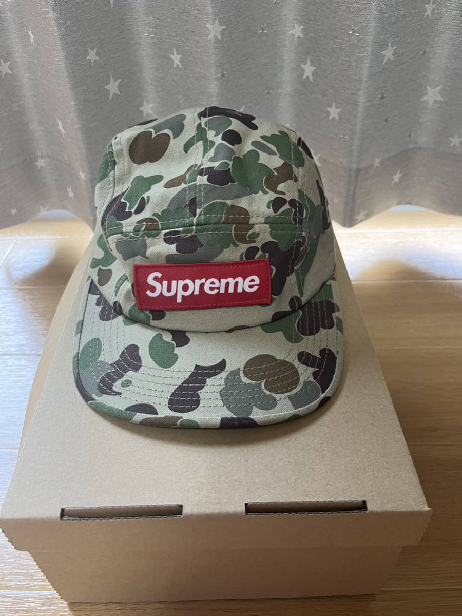 極美品 希少 送料無料 09AW Supreme DUCK CAMO CAMP CAP シュプリーム ダックカモ キャンプ キャップ 迷彩 box logo ボックスロゴ old _画像1