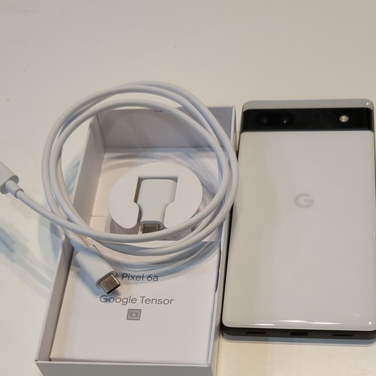 画面割れ】Google Pixel 6a ホワイト 充電ケーブル付(Google 画面割れ】Google Pixel 6a ホワイト 充電ケーブル付(Google