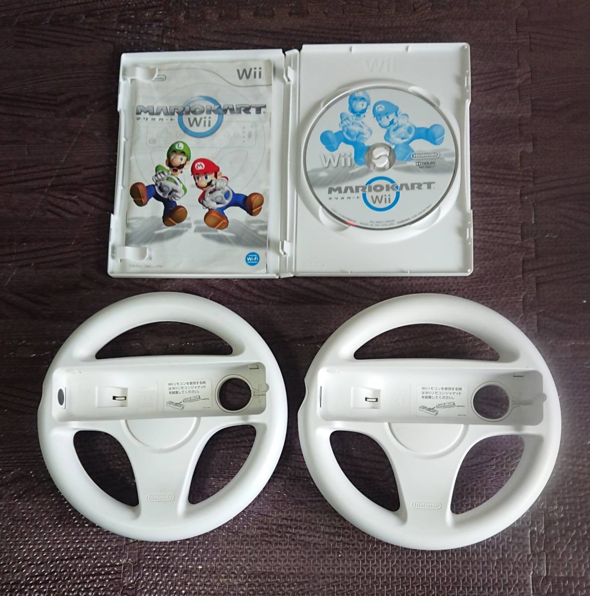 マリオカート Wiiソフト Wiiハンドル2個 セット ウィー レースゲーム ニンテンドー 任天堂_画像2