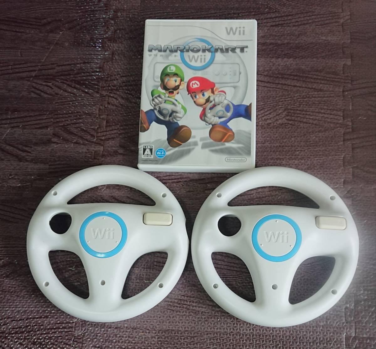 マリオカート Wiiソフト Wiiハンドル2個 セット ウィー レースゲーム ニンテンドー 任天堂_画像1