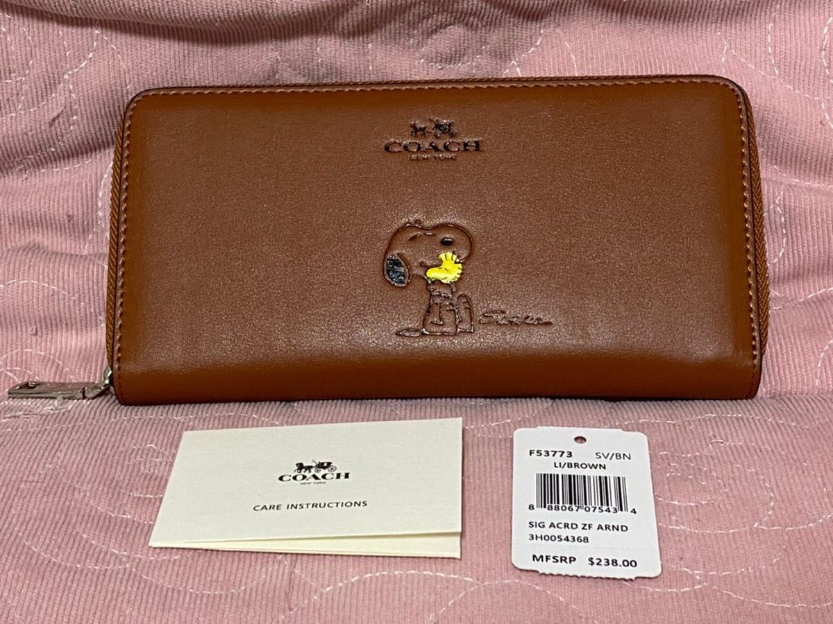 新品未使用正規品 COACH 長財布 スヌーピー ブラウン｜PayPayフリマ