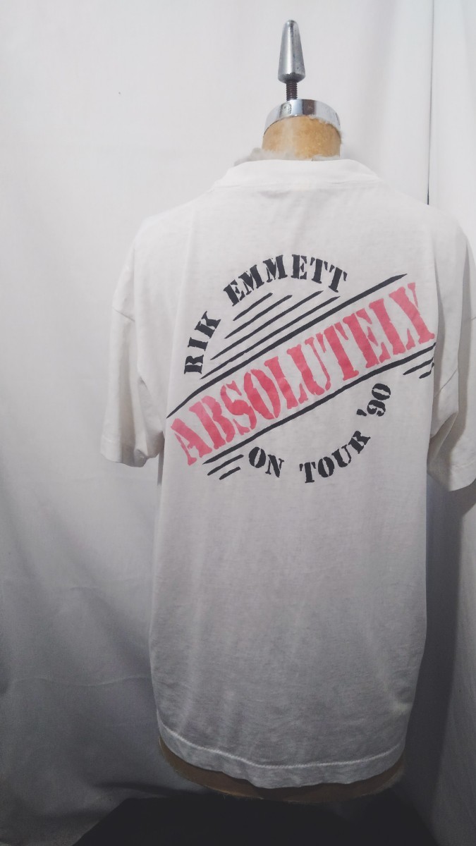 Vintage Rik Emmett Absolutely tour t-shirt 90s リック エメット アブソリュートリー ツアー Tシャツ トライアンフ バンドT ビンテージ_画像4