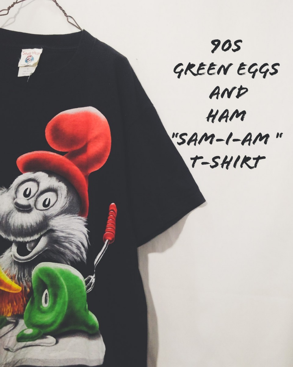 Vintage Green Eggs and Ham Sam I am t-shirt 90s グリーンエッグアンドハム サムアイアム Tシャツ ドクター スース USA製 ビンテージ
