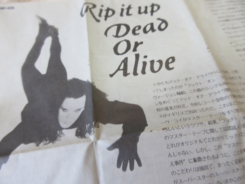 激レア！DEAD OR ALIVE カセットテープ「Rip it up」昭和レトロ・懐かしディスコソング・廃盤・歌詞カードあり_画像7