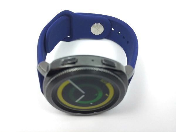 スポーツバンド 交換用腕時計ベルト シリコン ストラップ 20mm ネイビーの画像2