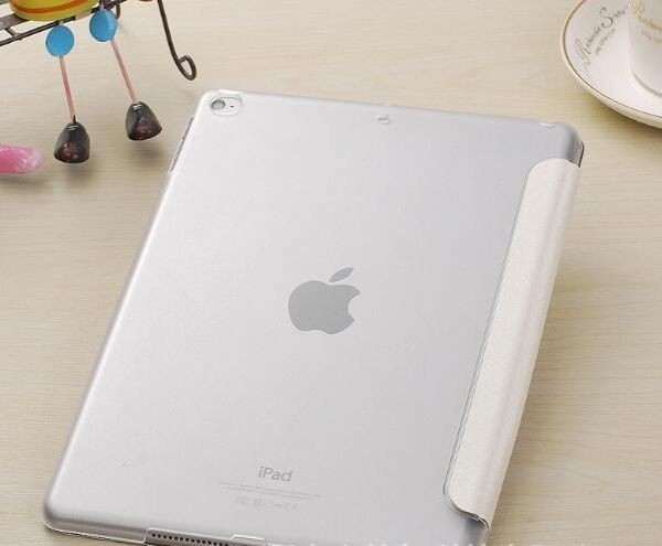 Apple iPad Air2用ケースカバー オートスリープ フィルム付きホワイト白★限定セールA1566 A1567 用_画像2