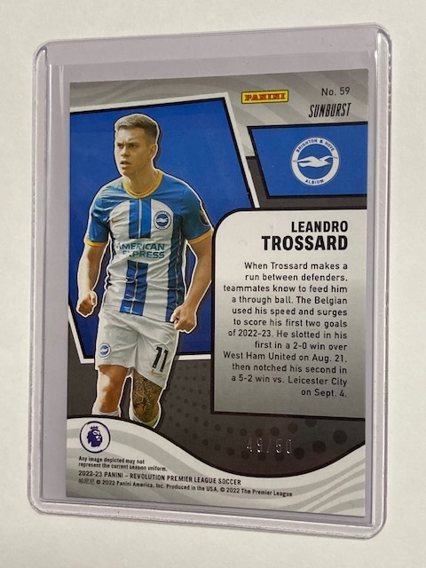 2022-23 Panini Revolution Soccer Brighton Leandro Trossard /50