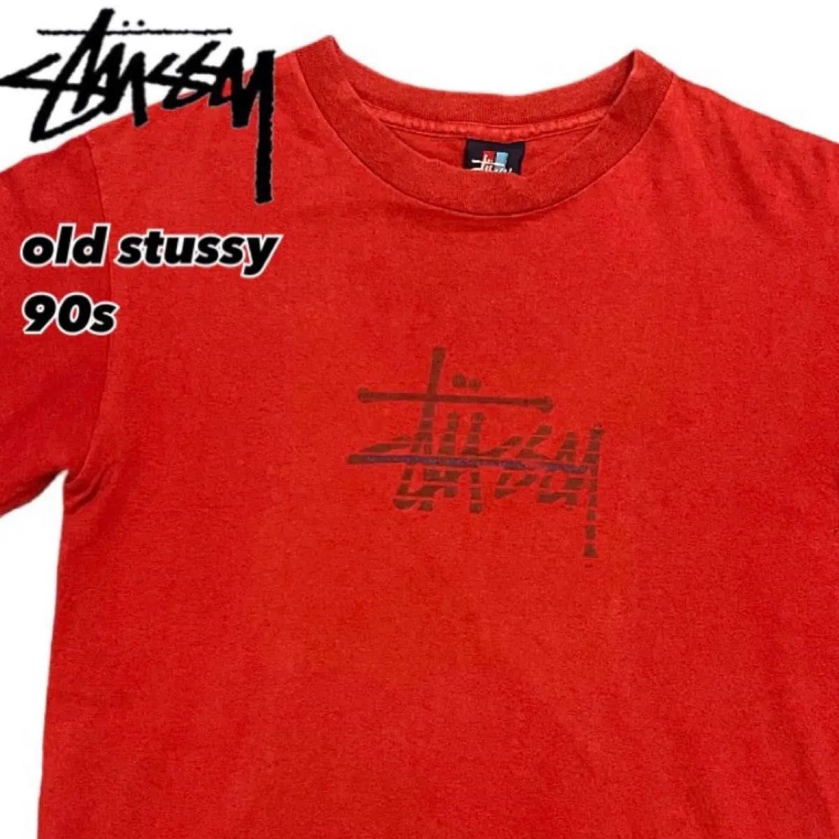 90s old stussy 赤青タグ　紺タグ　Tシャツ　USA製　古着 Supreme USA製 ビンテージ