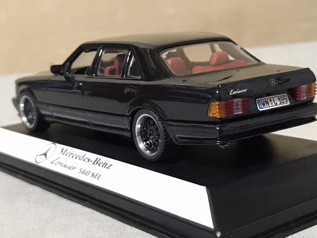 1/43 メルセデスベンツ V126 560SEL ロリンザー W126 クラフト マイスター ブルーブラック 特注モデル_サッコプレート