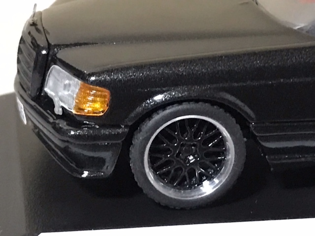 1/43 メルセデスベンツ V126 560SEL ロリンザー W126 クラフト マイスター ブルーブラック 特注モデル_ロリンザーメッシュタイプホイール