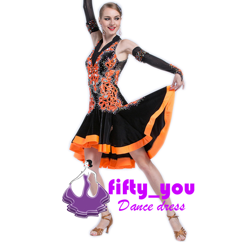 正規販売店】 新品fifty_you レディース社交ダンスラテンドレス 競技