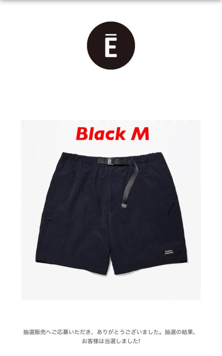 Ennoy nylon easy shorts black M ナイロン ショートパンツ