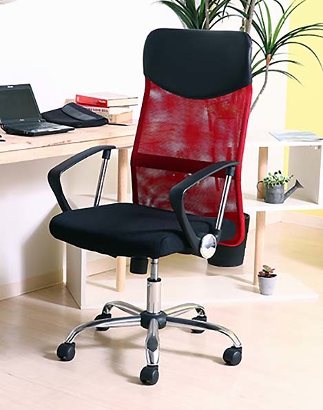  ventilation eminent! mesh high back office chair - elbow attaching blue _h