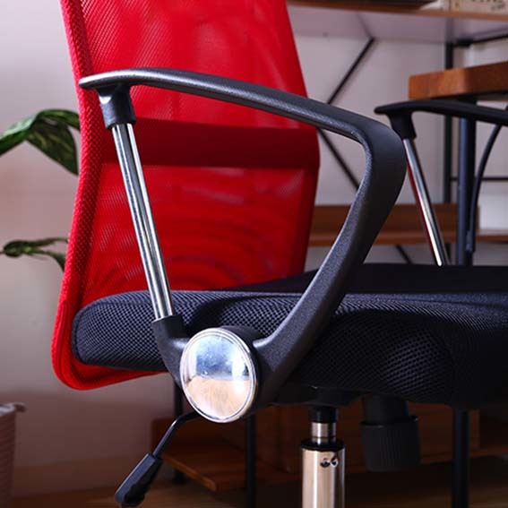  ventilation eminent! mesh high back office chair - elbow attaching red _h