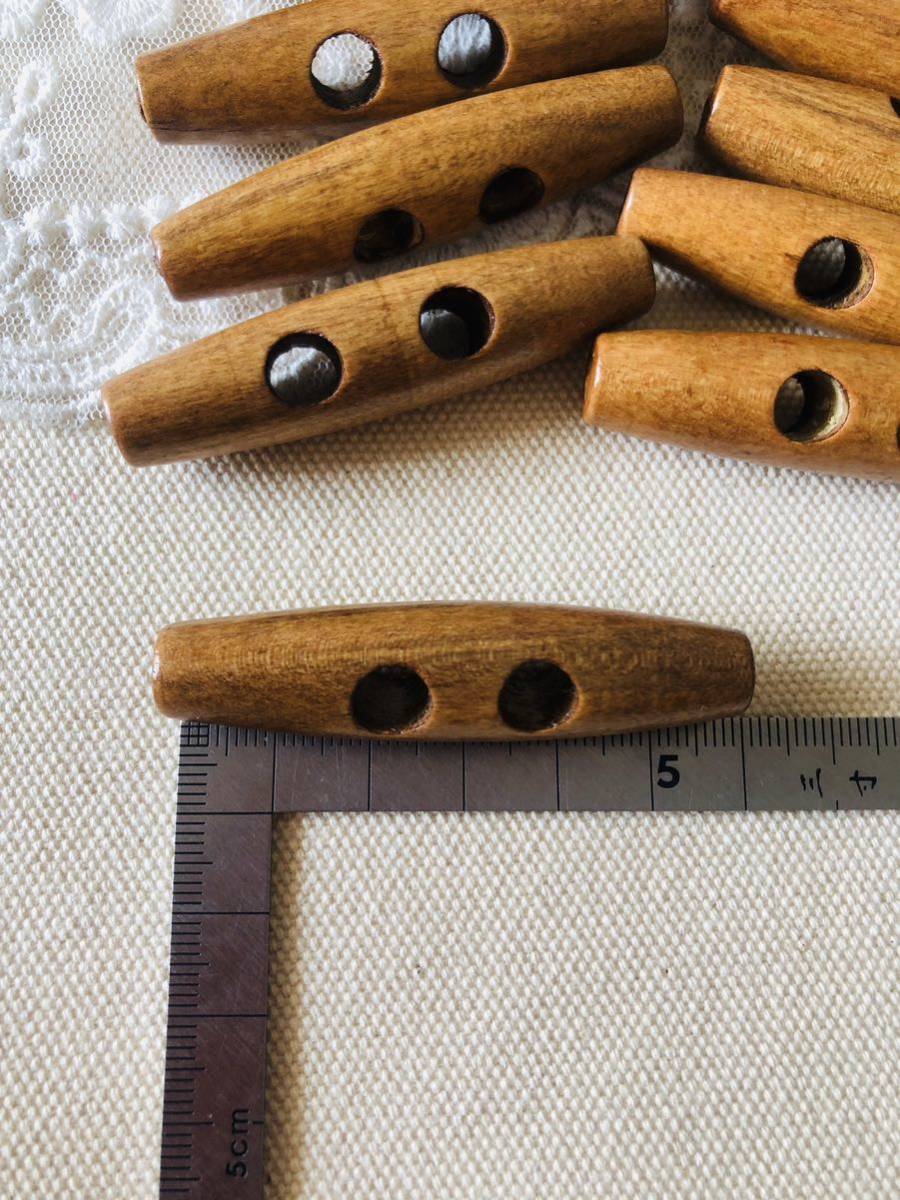 #415 toggle button 10 piece *60mm wood button 