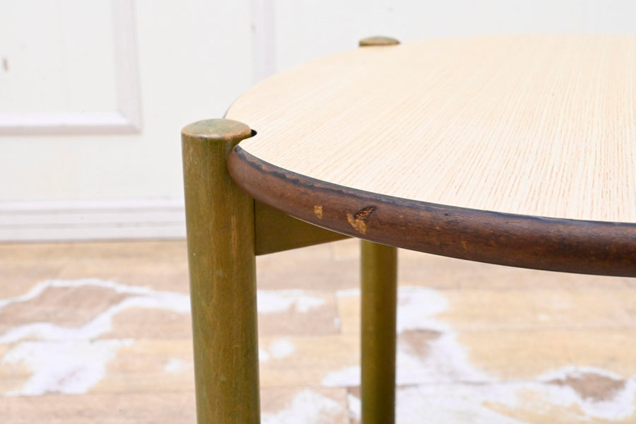 IF143 レトロ 古い ビンテージ オールド マルニ 木製 テーブル 机 飾り台 花台 置台 盆栽台の画像6