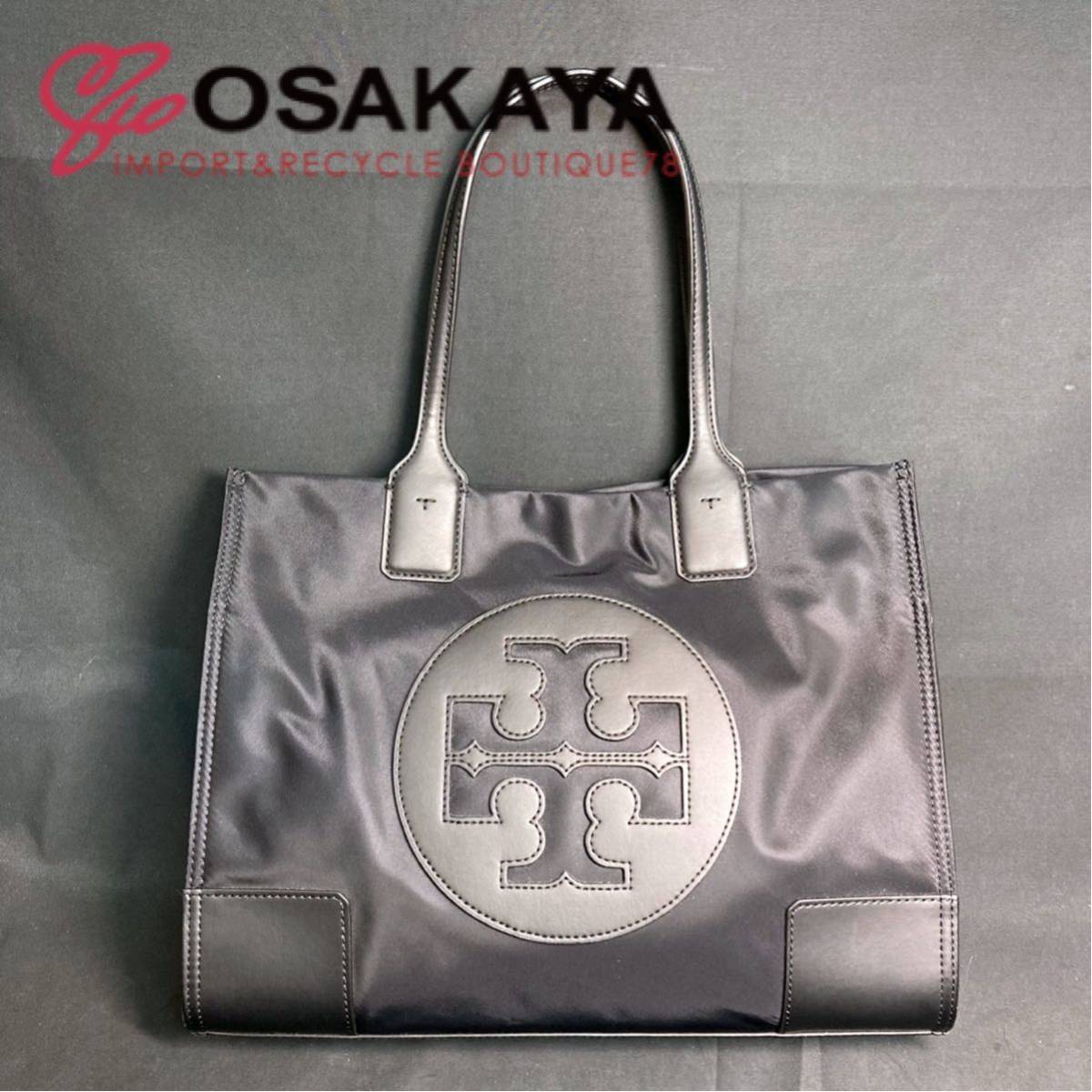 色々な Tory 中古美品 Burch 黒 ロゴパッチ シンプル ミニトート