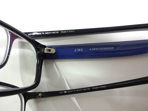 X3G004◇まとめ売り◇ ジンズ J!NS セル ブラック グレー系 メガネ