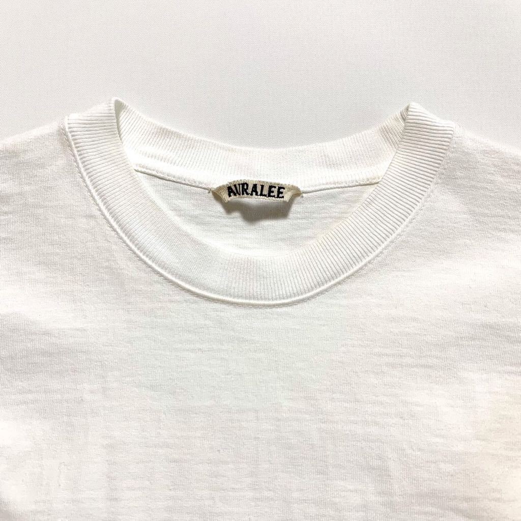 ☆良品 オーラリー AURALEE クルーネック スタンドアップ Tシャツ カットソー 日本製 古着 ヴィンテージ オーバーサイズ ビッグシルエット