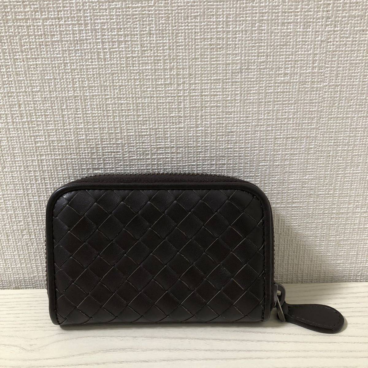 【大幅値下げ】【新品同様】ボッテガヴェネタ BOTTEGA VENETA コインケース　イントレチャート　ダークブラウン　114075 小銭入れ_画像2