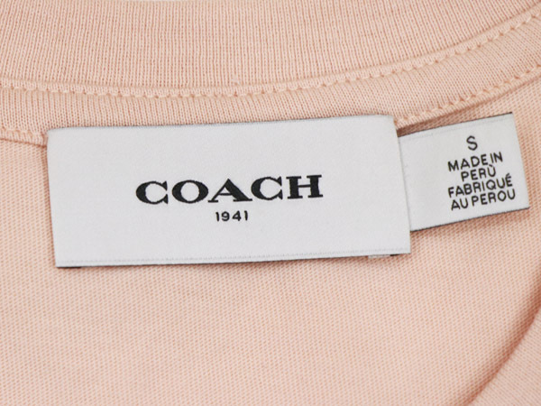 超美品 激レア コーチ COACH レキシー 恐竜柄 丸首 半袖 Tシャツ