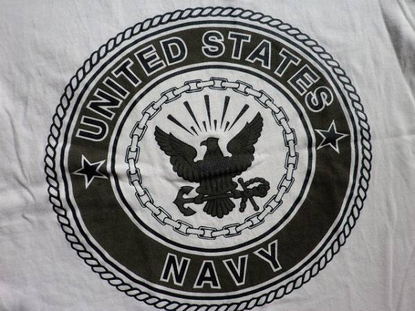 美品 レア 古着 ■ UNITED STATES NAVY ■ アメリカ海軍 ■ 丸首 ■ 半袖 Tシャツ ■ S メンズ M ■ 綿100％■ 白 ホワイト系 ■ 送料無料