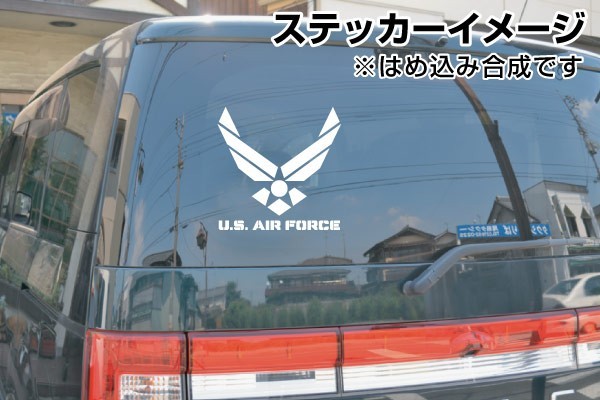 【U.S. AIRFORCE ver.04 大判Lサイズ（米国空軍モチーフ） カッティングステッカー 2枚組 大判Lサイズ 幅約29cm×高約29cm】_画像3