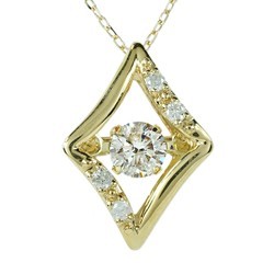 ダンシングストーン ダイヤモンド ネックレス ペンダント ダイヤ 0.2ct 18金 ゴールド レディース アクセサリー