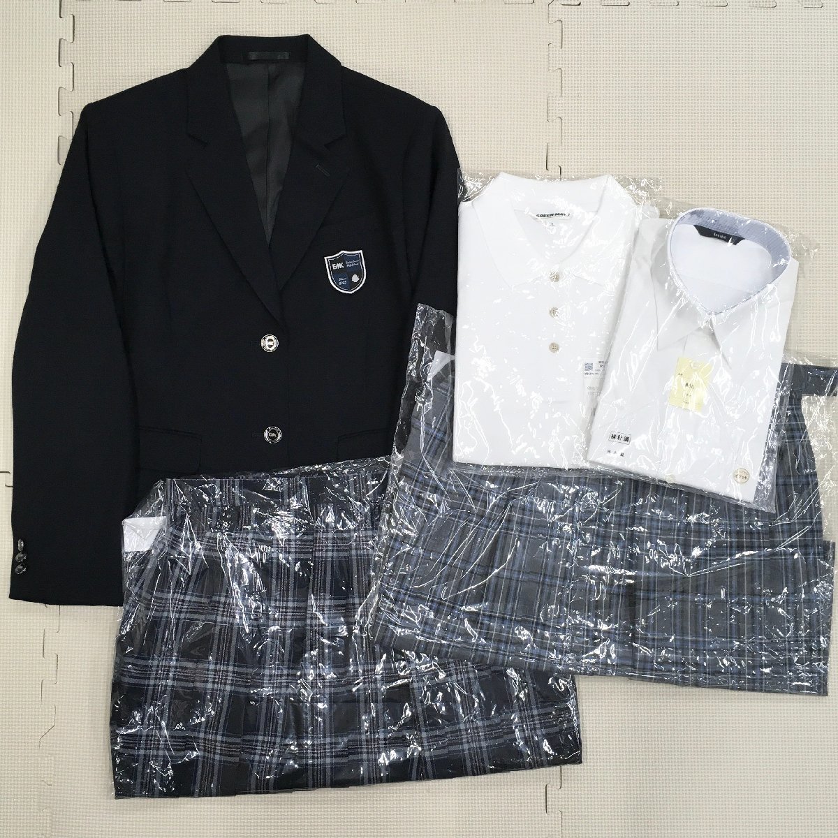 大人 可愛い 服 A216(新品/未使用) 東京都 /大きめ/15/3L/ 5点セット 頴明館中学高校 学生服