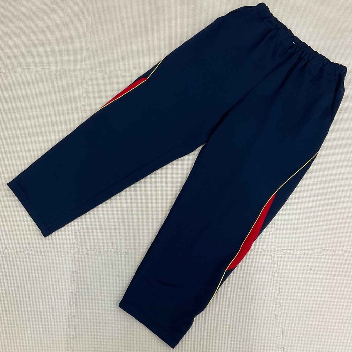 USJ899-1 ( used ) Chiba prefecture .. company high school jersey top and bottom 2 point set / large size / designation goods /BL/ long sleeve / long trousers / navy blue / gym uniform / woman raw ./ communication system /. industry raw goods /