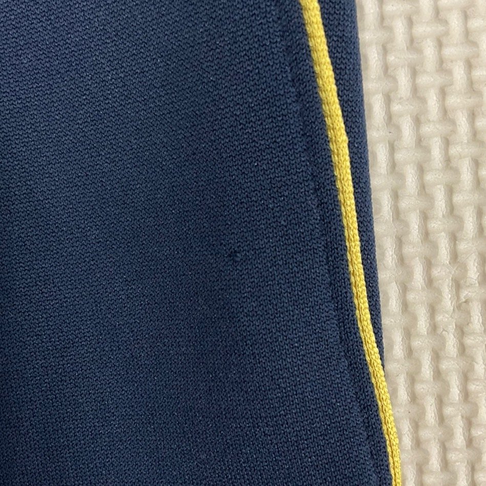 USJ899-1 ( used ) Chiba prefecture .. company high school jersey top and bottom 2 point set / large size / designation goods /BL/ long sleeve / long trousers / navy blue / gym uniform / woman raw ./ communication system /. industry raw goods /